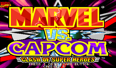 Marvel Vs. Capcom: Clash of Super Heroes (Brazil 980123) Title Screen